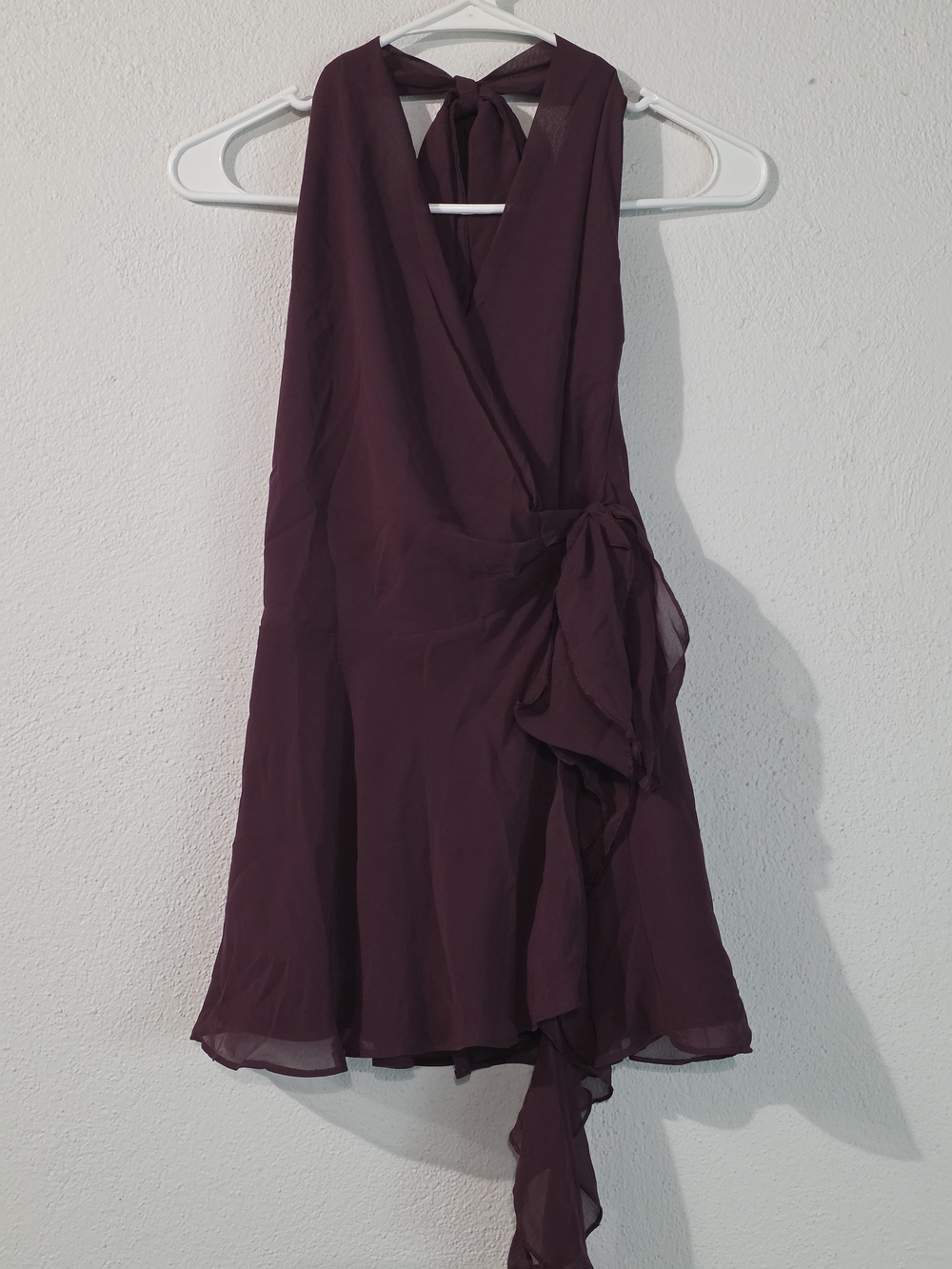 Abercrombie & Fitch NWT Draped Halter Mini Dress Burgundy XXS